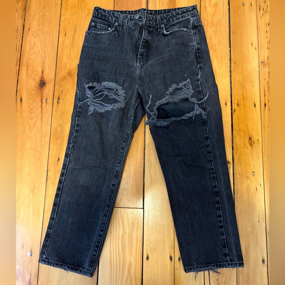Black ripped Carmar jeans
